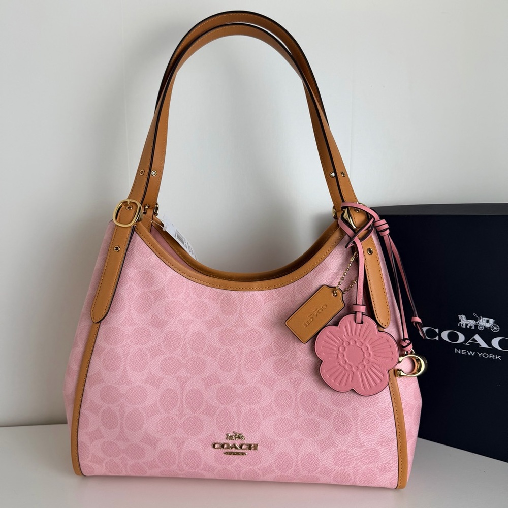 NWT Coach Erin Shoulder Bag In Signature Canvas With Charms